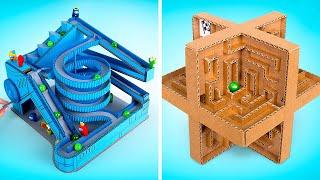 Coolest DIY Marble Labyrinths From Cardboard || Enjoy The Game