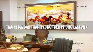 Tranh phong thủy mã đáo thành công treo phòng làm việc