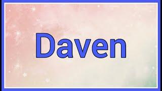 Daven | Name Origin