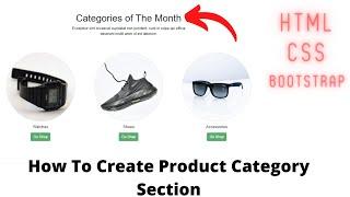 How To Create Product Category Section | Creating product categories section for website | Episode 3