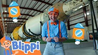 Blippi Learns About Space Vehicles! | Kids Cartoons | Party Playtime!