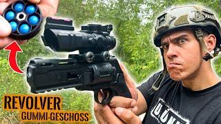 REVOLVER mit GUMMI-GESCHOSSEN - Wie gefährlich ist er? | Survival Mattin