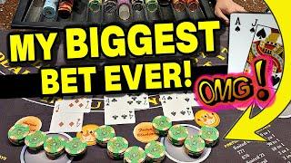  DO NOT MISS THIS!!!  My Biggest Bet EVER on Blackjack at a Vegas Casino