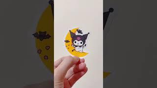 KUROMI CUTE STICKERS  #shorts #sanrio #kuromi #sticker #cute #anime #fyp #asmr #kawaii #unboxing