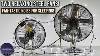 RELAXING DOUBLE STEEL FAN NOISE FOR SLEEPING  | BLACK SCREEN