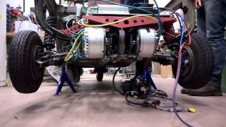 Drive shaft and gearbox assembly test on vehicle