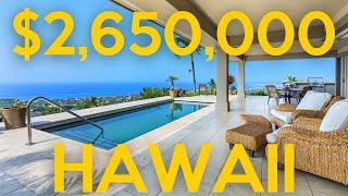 Inside a $2,650,000 Hawaii real estate property with amazing ocean views and custom woodcraft