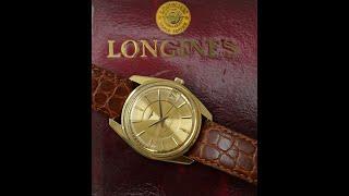 1966 1969 Longines Conquest 18k Gold men's automatic watch with box and papers.  Model ref' 9045.