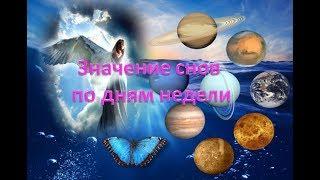 Значение снов по дням недели. Планеты и сны