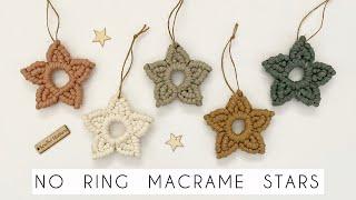 DIY : NO RING MACRAME STAR | RINGLESS STAR | MACRAME TUTORIAL | CHRISTMAS ORNAMENT