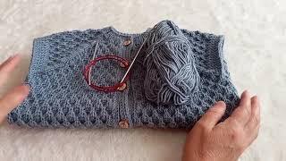 kolay yelek hırka modeli  5:yaş için uygun yelek örneği#easy #crochet #parttern