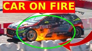  Kris Meeke Hyundai on FIRE  | Citroen C3 WRC, Drift, Trucks, SHOW | Leiria Sobre Rodas