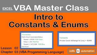 Constants & Enumerations || Excel VBA Master Class || 3.2