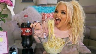 CREAMY ALFREDO PASTA EATING SHOW! MUKBANG (WATCH ME EAT) | TRISHA PAYTAS