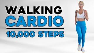 10000 STEPS IN 60 Min - Walking FAT BURN Workout to the BEAT, Super Fun, Knee Friendly, No Jumping