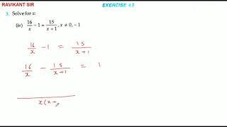 solve for x:16/x-1=15//x+1,x not equal 0,1