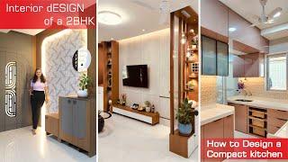 Home Tour of 2BHK | Interior Design OF 2BHK FLAT | TV unit |How to Design Compact Kitchen
