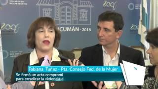 Se firmó un acta compromiso para erradicar la violencia de género - Tucumán Gobierno