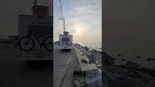 캠핑카 생활 상쾌한 아침