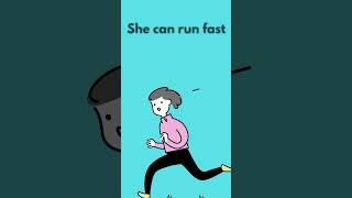 ඇයට හයියෙන් දුවන්න පුළුවන් | she can run fast #englishlearning