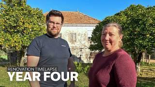 Couple Renovates Old Stone House in Portugal - Year Four Timelapse