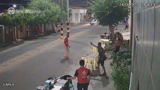 Veja imagem de homem atirando em outro em Juazeiro do Norte