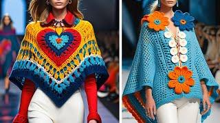 50+ Fall/autumn crochet PONCHO/ CAPE/SHAWL DESIGNS(share ideas)#crochet #knitted #poncho#cape#design