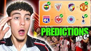 Europa League *MATCHDAY 6* League Phase Predictions!