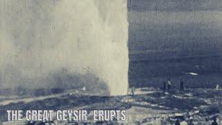 The Original Great Geysir Erupts in 1950 - Rare Sight