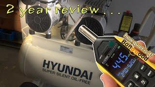 Hyundai 50L air compressor: 2 year review with noise measurements