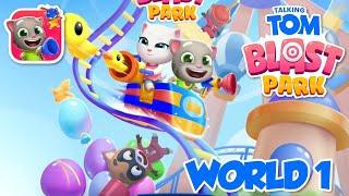 Talking Tom Blast Park - WORLD 1 - iOS (Apple Arcade) Gameplay