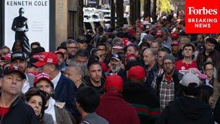 WATCH: Trump Supporters Gather Outside Madison Square Garden Ahead Of Trump's NYC Rally