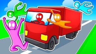 CRAZY FAN GIRLS vs 250MPH TRUCK in Gang Beasts...