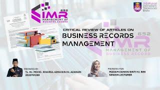 Presentation VIdeo IMR652 Ts Hj Khairul 2022761289