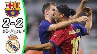 Barcelona Legends - Real Madrid Leyendas 2:2 (4:2 pen) - Goals & Highlights - Ronaldinho Super Goal