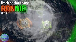 Track of Hurricane Bonnie (2022)