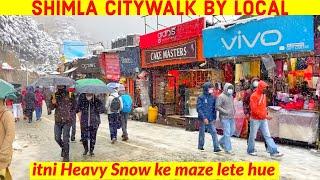 Latest LIVE Shimla CITY-WALK by Local in HEAVY SNOW | full City EXPLORED ️