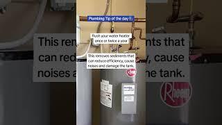 Flush your water heater at LEAST once a year! #plumbingtip #waterheater