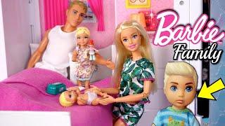 Barbie Baby Doll Stories - Family Road Trip, Gymnastics , Supermarket  & Babysitting