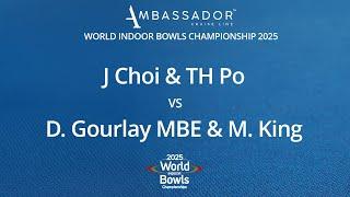 World Indoor Bowls Championship 2025 J Choi & TH Po vs D. Gourlay MBE & M. King - Day 4 Match 3