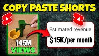 Copy Paste Shorts and Earn Money ($15,000/per month PROOF) | Copy Paste Shorts | Shorts copy paste