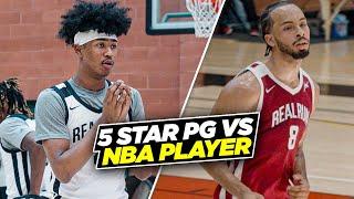 5 Star Sophomore PG vs NBA Player at The Real Run!