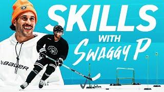 NHL players compete in Swaggy P's hockey skill test