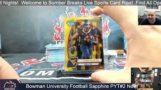 2024 Bowman Chrome University Football Sapphire Pick Your Team #2 5 Box Half Case Break 12 30 24