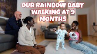 AT 9 MONTH OLD OUR RAINBOW BABY STARTED WALKING 