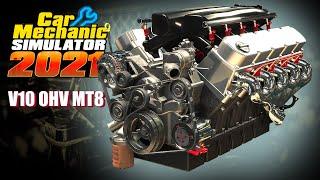 Обзор двигателя V10 OHV MT8 в Car Mechanic Simulator 2021