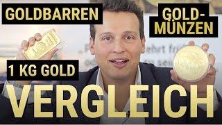 Goldbarren & Goldmünze im Vergleich - 1 kg Gold kaufen