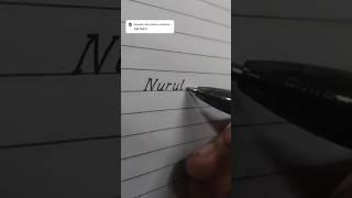 Nurul #writing #handwriting #lettering #calligraphy #art #feedshorts #shorts