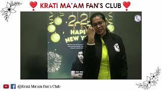 New Year 2025 | Krati Mam Motivation | Krati Ma'am Fan's Club