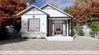 Nhà cấp 4 mái thái 8x16m | nhà 3d | Xây Dựng Minh Bảo